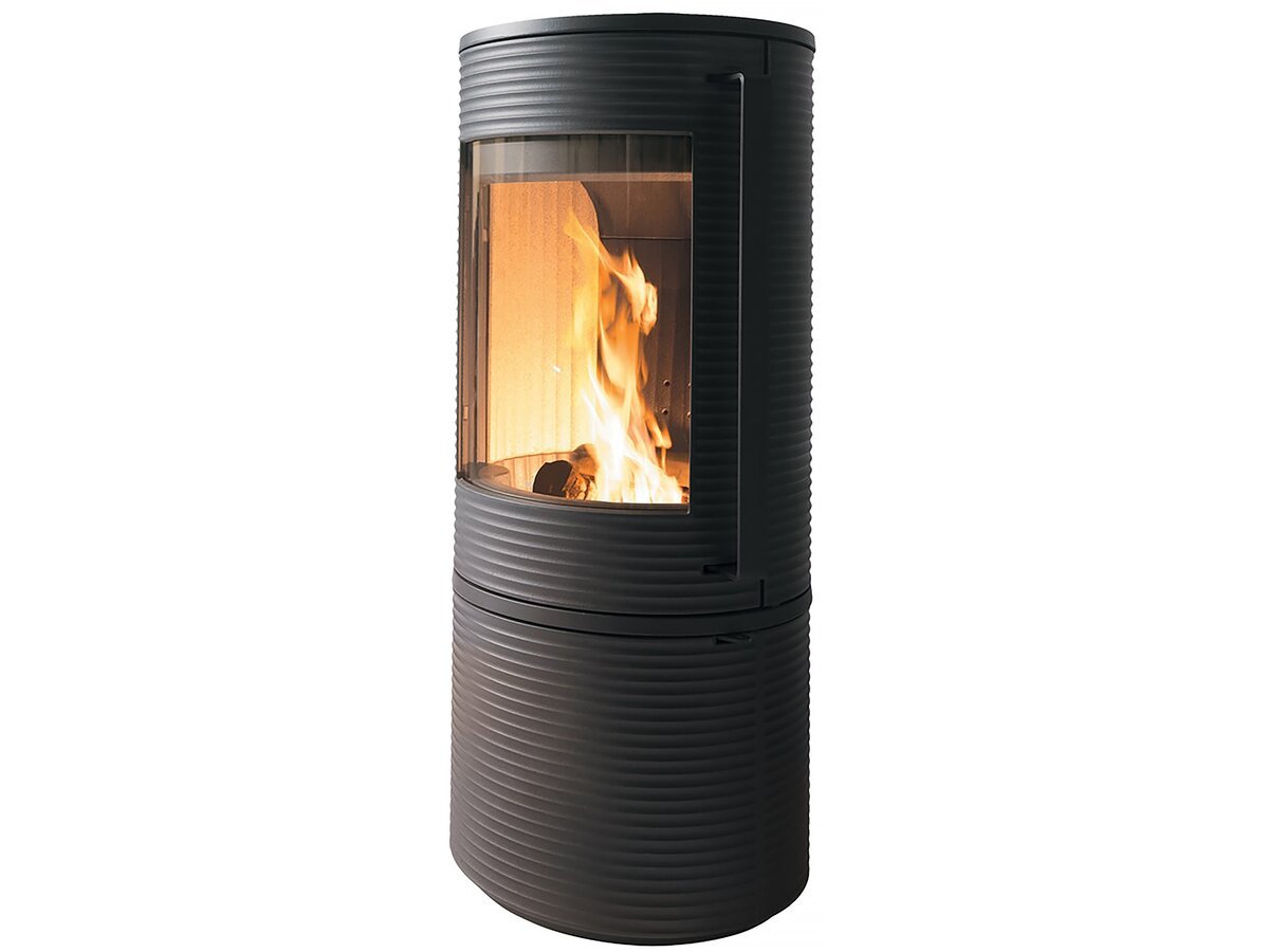 Litá Kamna na Dřevo Altara – Připojitelná – Antracit